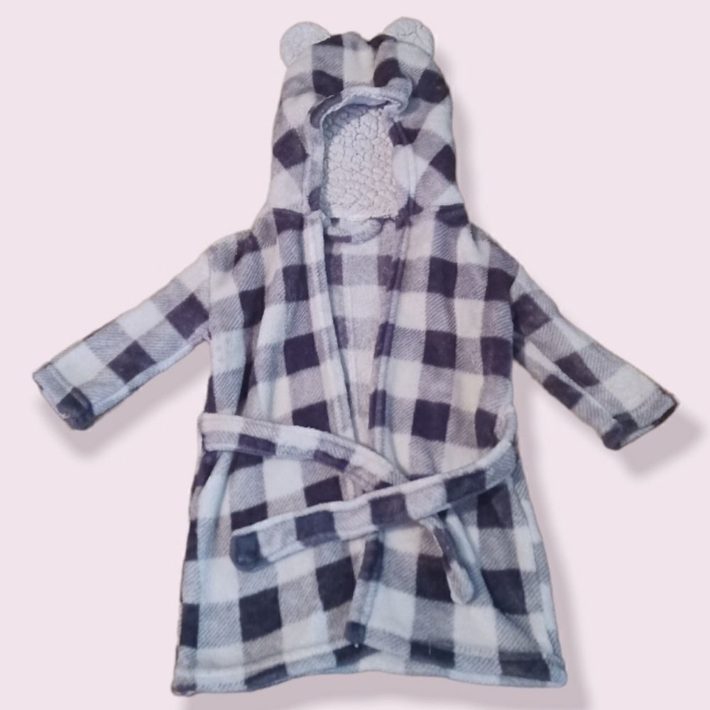 Baby boy hooded robe